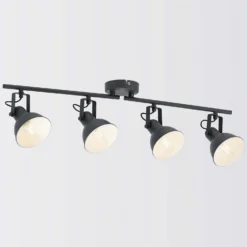 Alfie 4 Lamp Spotlight Bar - Grey -Luxe Light Shop 12882233 5024843520018118
