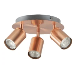 Rose 3 Lamp Spotlight Plate - Rose Gold