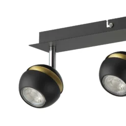 Austin 3 Lamp Spotlight Bar - Black & Gold -Luxe Light Shop 12882236 4704843520288901