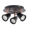 Emma 3 Lamp Spotlight Plate - Black & Copper -Luxe Light Shop 12882237 2094843519349019