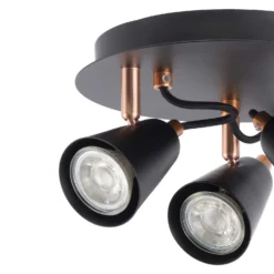 Emma 3 Lamp Spotlight Plate - Black & Copper 11 Emma 3 Lamp Spotlight Plate - Black & Copper -Luxe Light Shop 12882237 9534843519392153