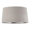 House Beautiful Samet Velvet Drum Shade - Grey - 45cm -Luxe Light Shop 12882892 1584861119773691