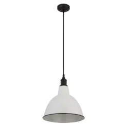 Country Living Farmhouse Dome Pendant Light - White - 31cm -Luxe Light Shop 12882895 1394860936527430