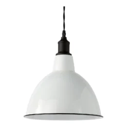 Country Living Farmhouse Dome Pendant Light - White - 31cm -Luxe Light Shop 12882895 2684860936561897