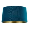 House Beautiful Samet Velvet Drum Shade - Teal - 45cm 2 House Beautiful Samet Velvet Drum Shade - Teal - 45cm -Luxe Light Shop 12882896 1014861119773721