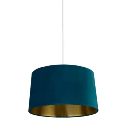 House Beautiful Samet Velvet Drum Shade - Teal - 45cm 10 House Beautiful Samet Velvet Drum Shade - Teal - 45cm -Luxe Light Shop 12882896 2034861119861330
