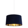 House Beautiful Samet Velvet Drum Shade - Navy - 45cm 1 House Beautiful Samet Velvet Drum Shade - Navy - 45cm -Luxe Light Shop 12882897 4444867934787891