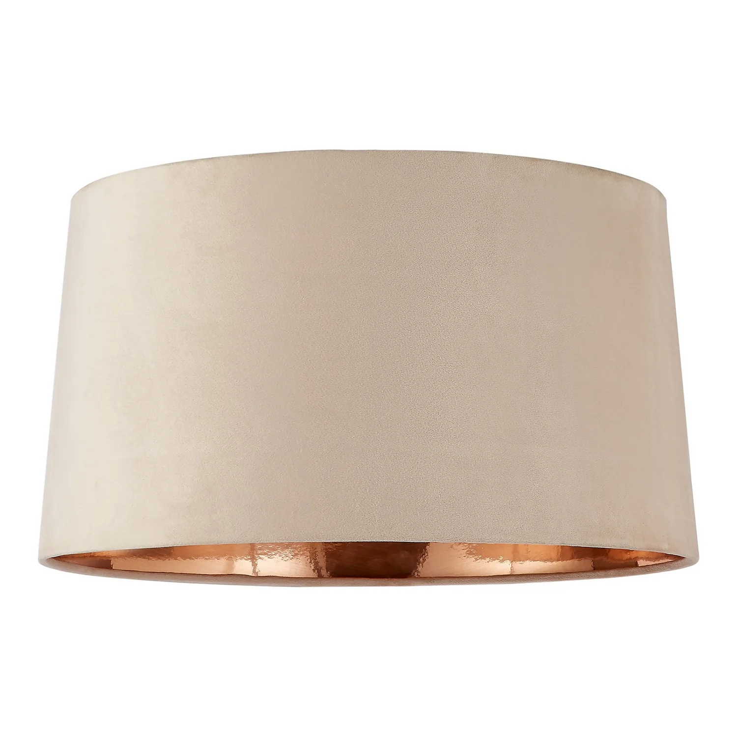 House Beautiful Samet Velvet Drum Shade - Champagne - 45cm 3 House Beautiful Samet Velvet Drum Shade - Champagne - 45cm