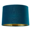 House Beautiful Samet Velvet Drum Shade - Teal - 30cm -Luxe Light Shop 12882899 3364861162103904