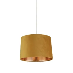 House Beautiful Samet Velvet Drum Shade -Ochre - 30cm 10 House Beautiful Samet Velvet Drum Shade -Ochre - 30cm -Luxe Light Shop 12882902 1794884447680523