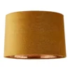 House Beautiful Samet Velvet Drum Shade -Ochre - 30cm 2 House Beautiful Samet Velvet Drum Shade -Ochre - 30cm -Luxe Light Shop 12882902 7014884447587868