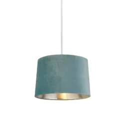 House Beautiful Samet Velvet Drum Shade - Duck Egg - 30cm 9 House Beautiful Samet Velvet Drum Shade - Duck Egg - 30cm -Luxe Light Shop 12882903 7714861162870257