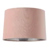 House Beautiful Samet Velvet Drum Shade - Pink - 30cm 1 House Beautiful Samet Velvet Drum Shade - Pink - 30cm -Luxe Light Shop 12882905 3024861162278906