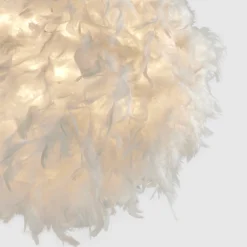 Hattie Feather Non-elec Light Shade - White -Luxe Light Shop 12886897 1114911169823013