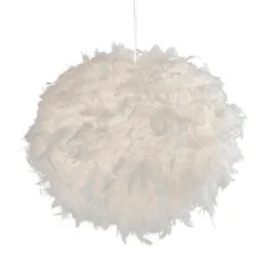 Hattie Feather Non-elec Light Shade - White -Luxe Light Shop 12886897 1274911169770081