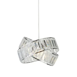 Dita 2 Band Chrome Non-Elec Light Shade -Luxe Light Shop 12886903 1874911167598333