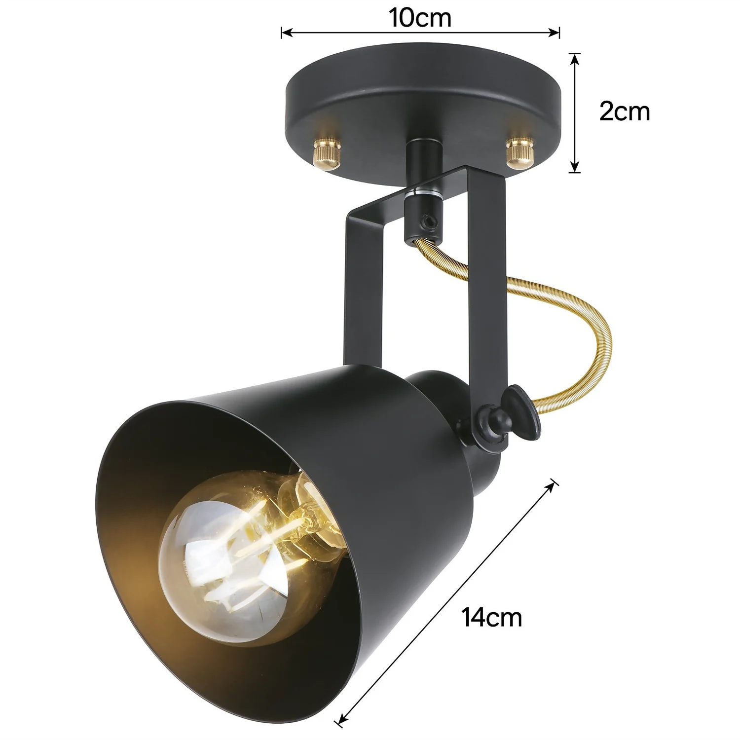 Abigail Single Lamp Spotlight - Black 6 Abigail Single Lamp Spotlight - Black - Image 4