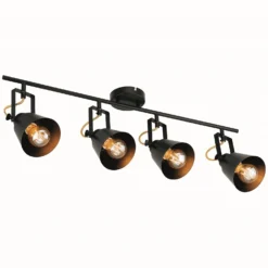 Abigail 4 Lamp Spotlight Bar - Black