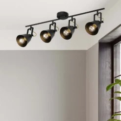 Abigail 4 Lamp Spotlight Bar - Black -Luxe Light Shop 12909853 6114845849453750