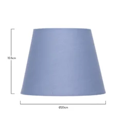 Clyde Blue Taper Shade - 20cm -Luxe Light Shop 13139364 3664900551727833