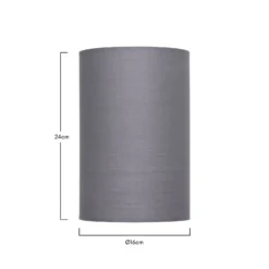 Clyde Charcoal Cylinder Shade - 16cm 12 Clyde Charcoal Cylinder Shade - 16cm -Luxe Light Shop 13139383 1134900551102159