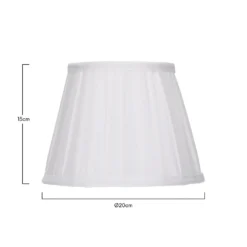 Raye White Pleated Taper Silk Shade - 20cm 12 Raye White Pleated Taper Silk Shade - 20cm -Luxe Light Shop 13139385 2724900556763468