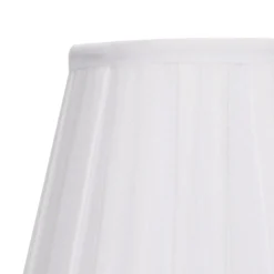 Raye White Pleated Taper Silk Shade - 20cm 11 Raye White Pleated Taper Silk Shade - 20cm -Luxe Light Shop 13139385 5704900556734857