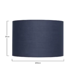 Clyde Navy Drum Shade - 30cm 12 Clyde Navy Drum Shade - 30cm -Luxe Light Shop 13139386 1844900552003728