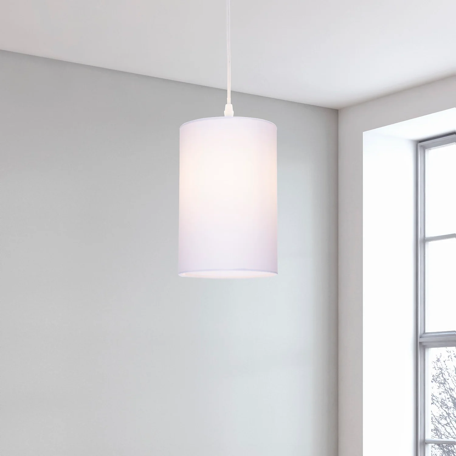 Clyde White Cylinder Shade - 16cm 3 Clyde White Cylinder Shade - 16cm