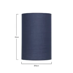 Clyde Navy Cylinder Shade - 16cm -Luxe Light Shop 13139389 5664900551376833
