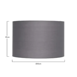 Clyde Charcoal Drum Shade - 30cm 12 Clyde Charcoal Drum Shade - 30cm -Luxe Light Shop 13139390 1654900551832761