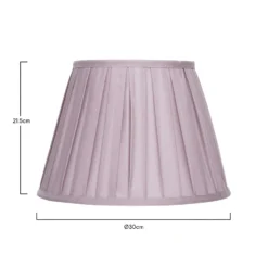 Raye Fig Pleated Taper Silk Shade - 30cm -Luxe Light Shop 13139391 2314900556793981
