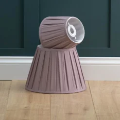 Raye Fig Pleated Taper Silk Shade - 30cm -Luxe Light Shop 13139391 4084944148113660