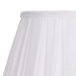 Raye White Pleated Taper Silk Shade - 30cm -Luxe Light Shop 13139392 7014900556786259