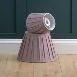 Raye Fig Pleated Taper Silk Shade - 20cm -Luxe Light Shop 13139393 8494944148037691