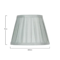 Raye Duck Egg Pleated Taper Silk Shade - 20cm -Luxe Light Shop 13139394 3274900556359497