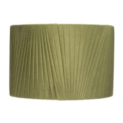 Raye Olive Drum Pleated Silk Shade - 30cm -Luxe Light Shop 13139397 2144900555434255