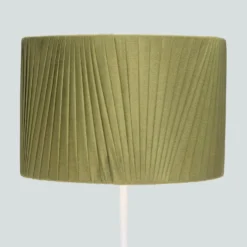 Raye Olive Drum Pleated Silk Shade - 30cm -Luxe Light Shop 13139397 5224900555544280