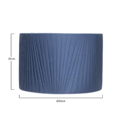 Raye Peacock Drum Pleated Silk Shade - 30cm -Luxe Light Shop 13139399 4054900555878531