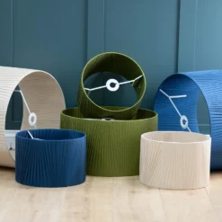 Raye Peacock Drum Pleated Silk Shade - 30cm -Luxe Light Shop 13139399 9594944148227393