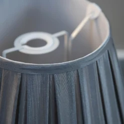 Raye Dove Pleated Taper Silk Shade - 30cm -Luxe Light Shop 13139400 1214944148100124