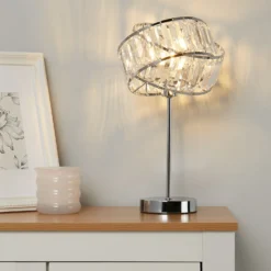 Dita 2 Band Chrome Table Lamp