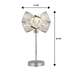 Dita 2 Band Chrome Table Lamp -Luxe Light Shop 13157966 1984936869612018