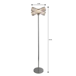 Dita 2 Band Chrome Floor Lamp -Luxe Light Shop 13157967 1754936869512823