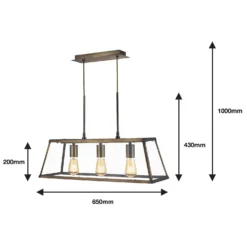 Bellevue 3 Light Industrial Pendant - Brass 9 Bellevue 3 Light Industrial Pendant - Brass -Luxe Light Shop 13157973 1145009385339120