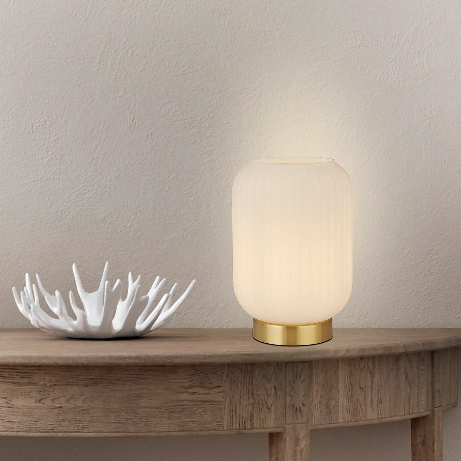Pearl Frosted Table Lamp - White 9 Pearl Frosted Table Lamp - White - Image 7