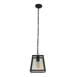 Bellevue 1 Light Industrial Pendant - Black -Luxe Light Shop 13177664 1224976242709535
