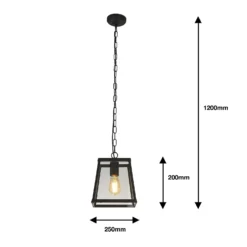 Bellevue 1 Light Industrial Pendant - Black -Luxe Light Shop 13177664 1375009385270987