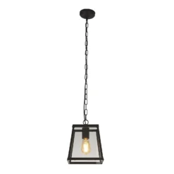Bellevue 1 Light Industrial Pendant - Black -Luxe Light Shop 13177664 3344976242650339