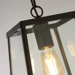 Bellevue 1 Light Industrial Pendant - Black -Luxe Light Shop 13177664 6934976242770429